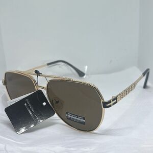 Manhattan Collection Aviator Sunglasses – Maximum UV Protection – Designer Metal